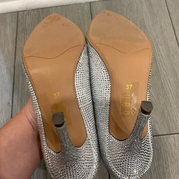 Silver Rhinestone Heels - Picture 4 of 4